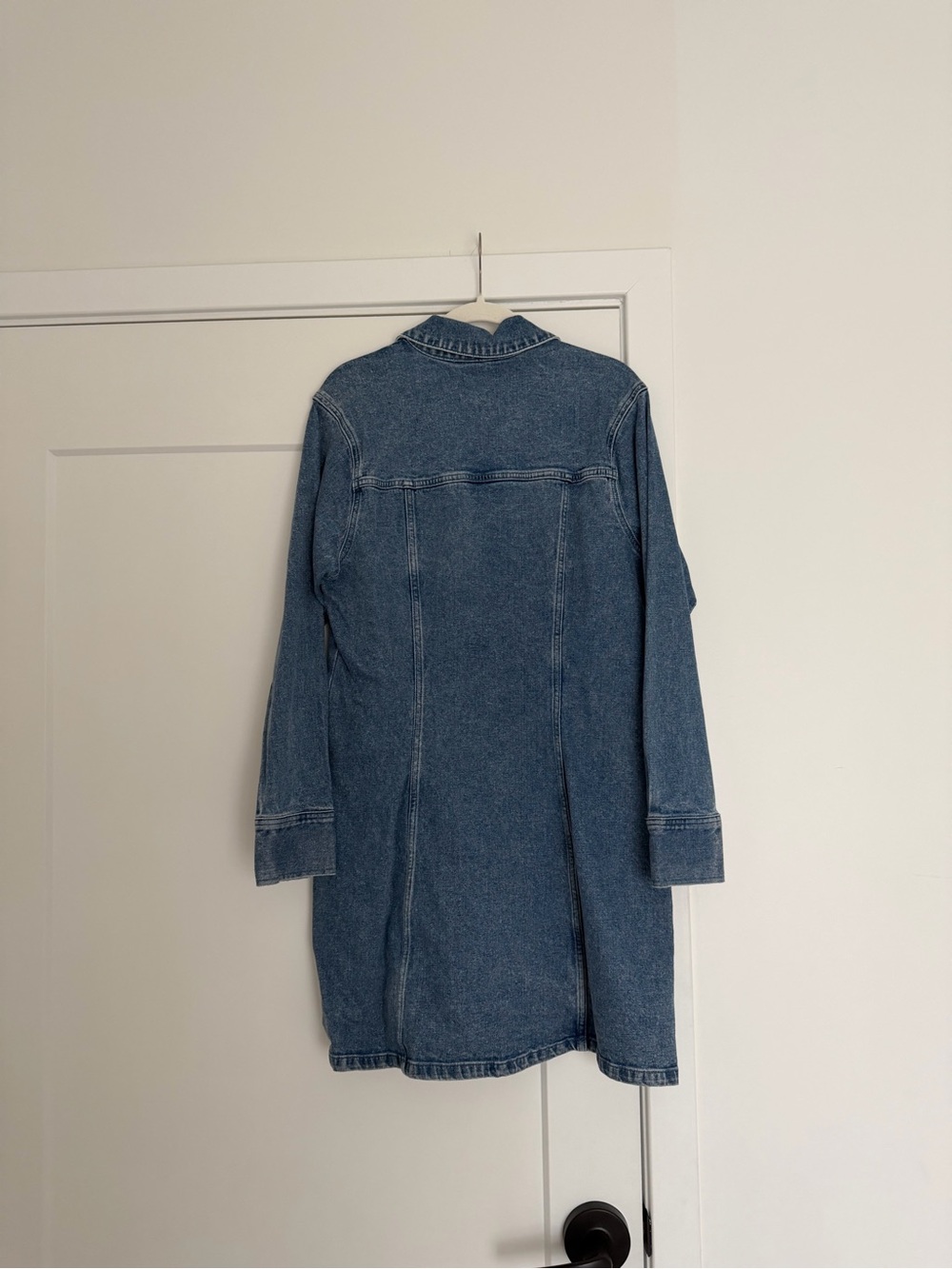 Abercrombie & Fitch Blue Denim Long-Sleeve Shirt Dress - Picture 6 of 6